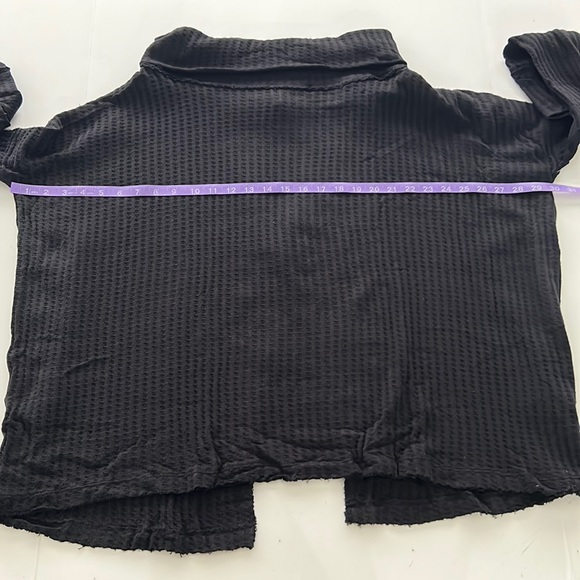 NWT Free People Juicy Long Sleeve Open Back Top Black Small - Picture 9 of 10
